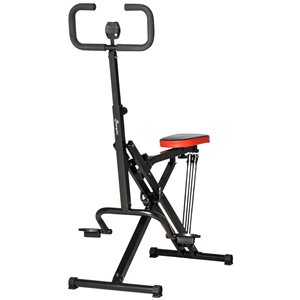 Soozier Black and Red Squat Foldable Db Method Machine with LCD Monitor