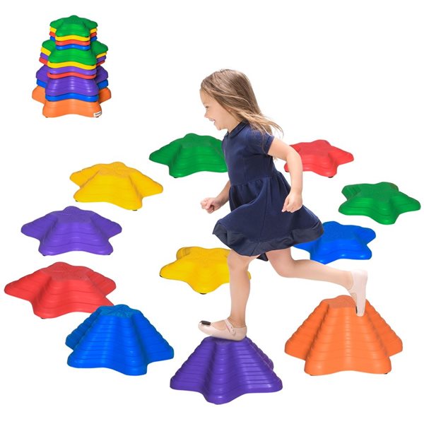 Pierres d'équilibre pour enfants par Outsunny, 11/pqt, multicolore