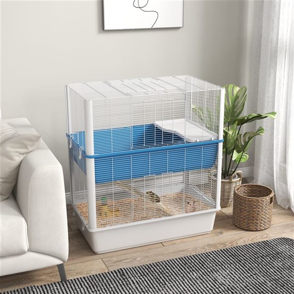 PawHut Large Detachable Bottom Hamster Cage with Accessories