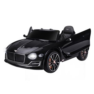 Aosom Black 12V Battery Powered Licensed Bentley Ride on Car with Remote Control