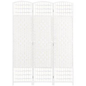 HomCom 5.6-ft White 3 Panel Folding Room Divider