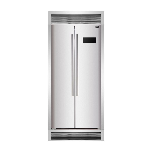 Forno Salerno 15.6 Cu.Ft. 33" Built-in Refrigerator with Decorative Grill