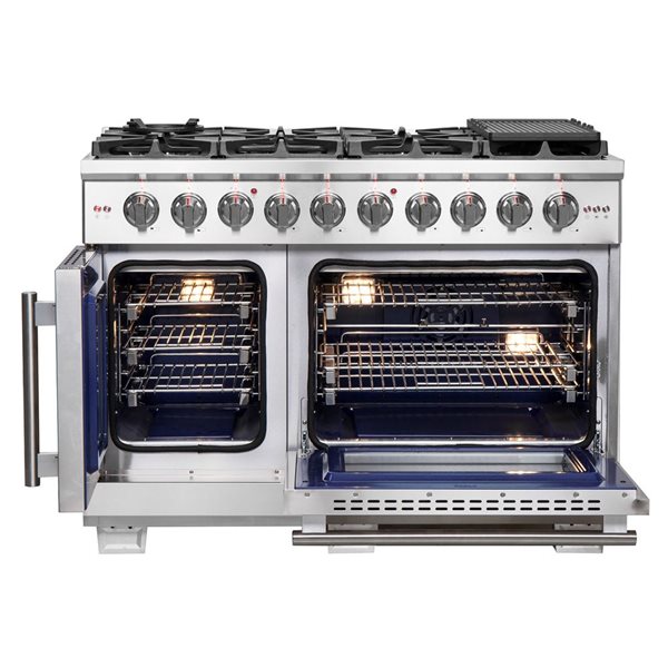 Forno Capriasca 48-in Freestanding French Door Gas Range