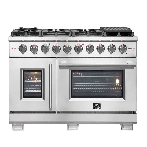 Forno Capriasca 48-in Freestanding French Door Gas Range