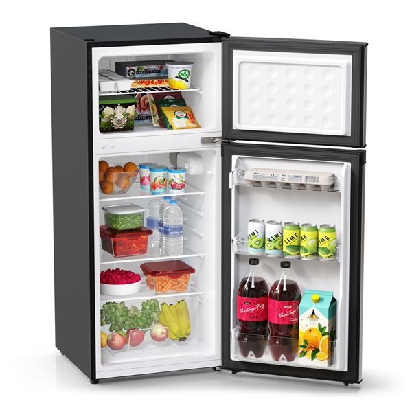 TCL 4.5-ft³ Standard Depth Stainless Steel Finish Compact Top-Freezer Refrigerator