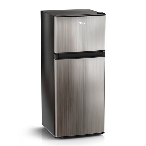 TCL 4.5-ft³ Standard Depth Stainless Steel Finish Compact Top-Freezer Refrigerator