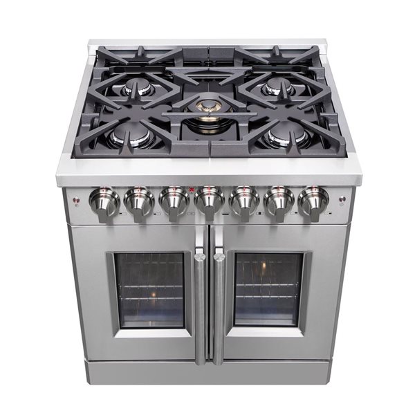 Forno Massimo 30-in Freestanding French Door Dual Fuel Range