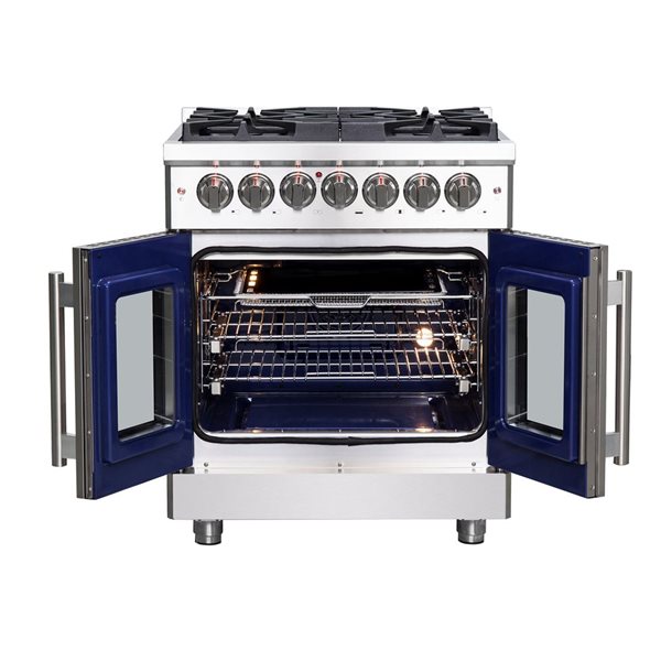 Forno Massimo 30-in Freestanding French Door Dual Fuel Range