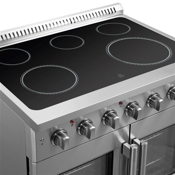 Cuisinière électrique à porte française Galiano par Forno autoportante de 36 po