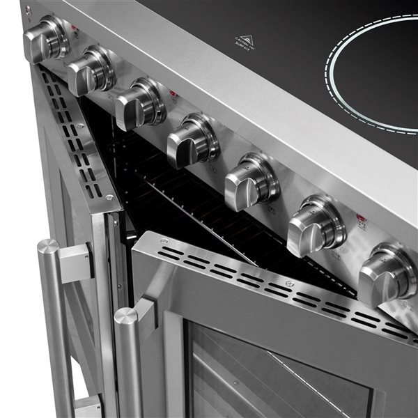 Cuisinière électrique à porte française Galiano par Forno autoportante de 36 po