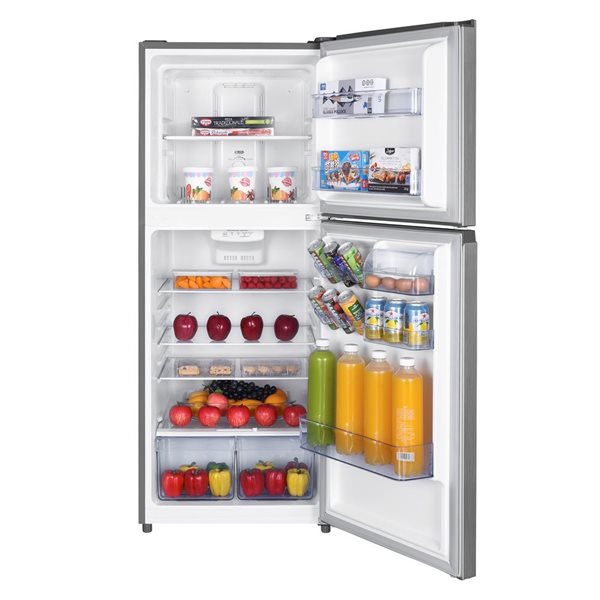 TCL 11.6-ft³ Standard Depth Stainless Steel Finish Compact Top-Freezer Refrigerator