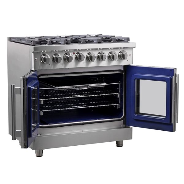 Forno Massimo 36-in Freestanding French Door Dual Fuel Range