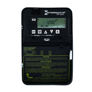 Intermatic 24-Hour 1 Circuit Electronic Control, 120-277 VAC, SPST, Indoor Metal Enclosure