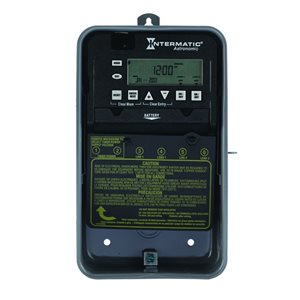 Intermatic Astronomic 7-Day 2-Circuit Electronic Control, 120-277 VAC, 2-SPST, Indoor Metal Enclosure