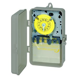 Intermatic 24-Hour Mechanical Time Switch, 120 VAC, 60Hz, SPST, Indoor/Outdoor Plastic Enclosure