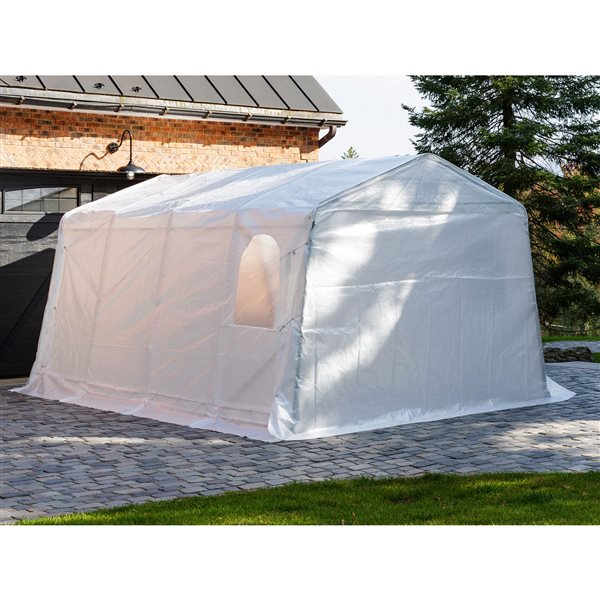 Abri simple pour voiture de Gazebo Penguin en polyéthylène tissé transparent 11 x 16 pi