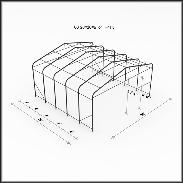 Gazebo Penguin 20 x 20-ft White Woven Polyethylene Double Carport