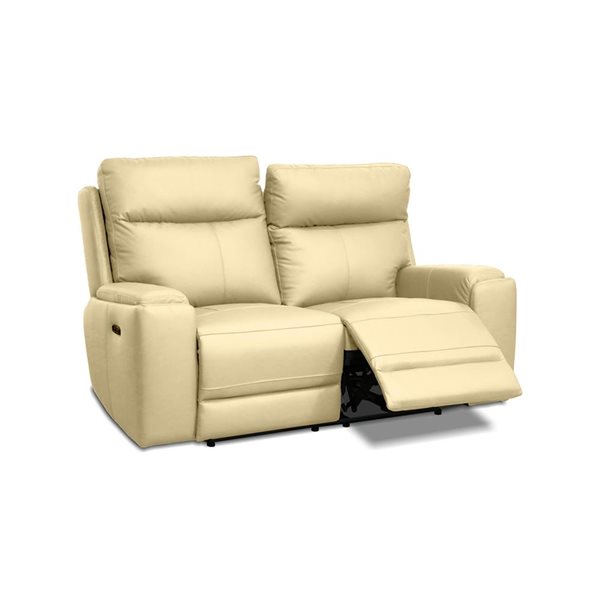 Levoluxe Arlo 64.2-in Light Taupe Power Reclining Loveseat w/ Power Headrest