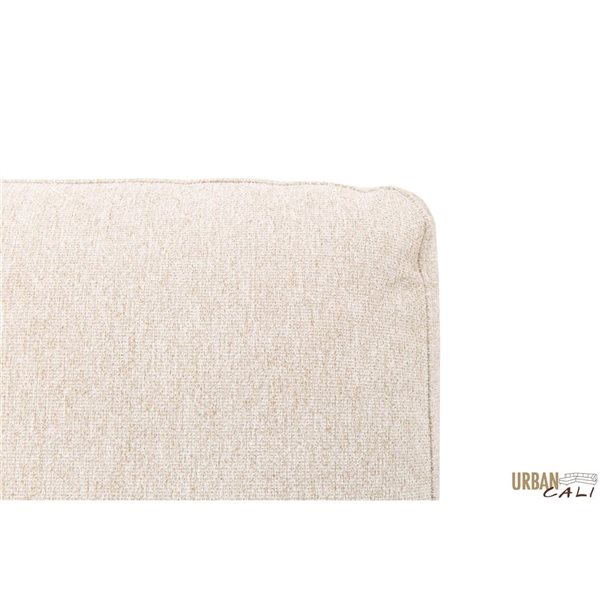 Urban Cali Long Beach Axel Beige Modular Corner Sectional Sofa w/ Ottoman