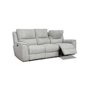 Levoluxe Sentinel 87.8-in Tweed Ash Power Reclining Sofa w/ Power Headrest