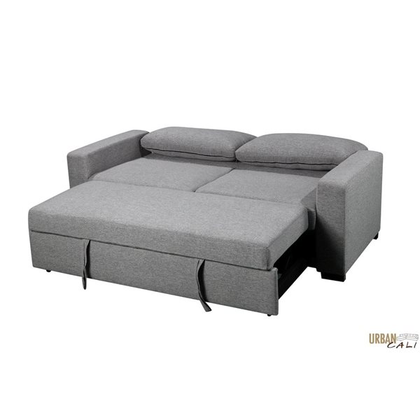 Urban Cali Eureka 79.5-in Solis Gray Sleeper Sofa Bed