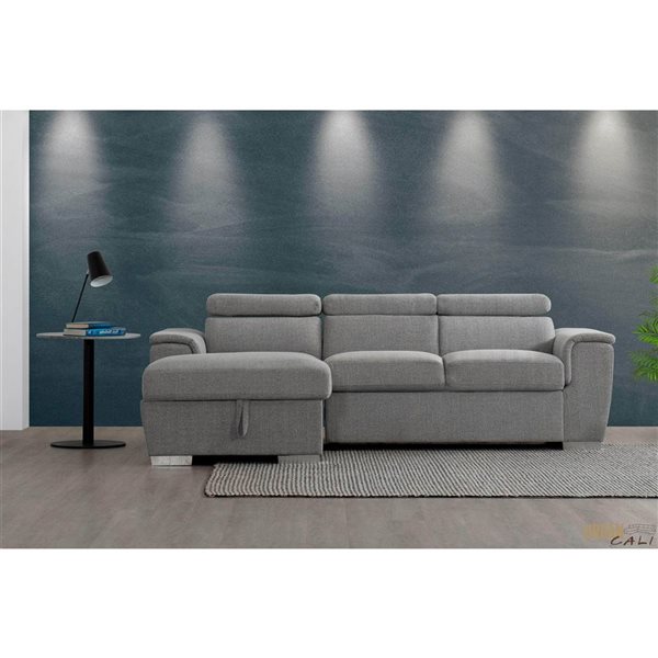 Urban Cali Bel Air Thora Stone Modular Sectional Sofa w/ Storage