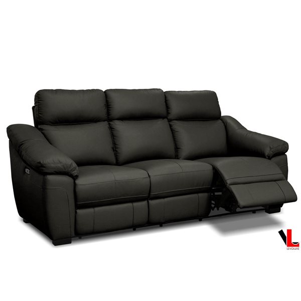 Levoluxe Maverick 86.2-in Dark Chocolate Power Reclining Sofa w/ Power Headrest