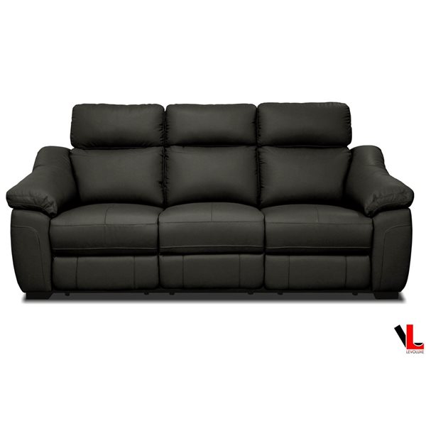 Levoluxe Maverick 86.2-in Dark Chocolate Power Reclining Sofa w/ Power Headrest