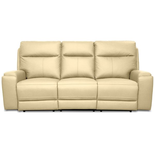 Levoluxe Arlo 87-in Light Taupe Power Reclining Sofa w/ Power Headrest