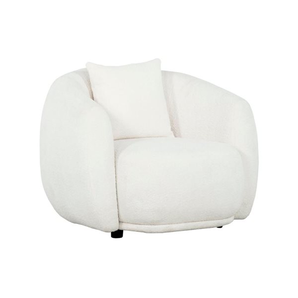 True Contemporary Archibold 40-in Wolly Ivory Living Room Chair