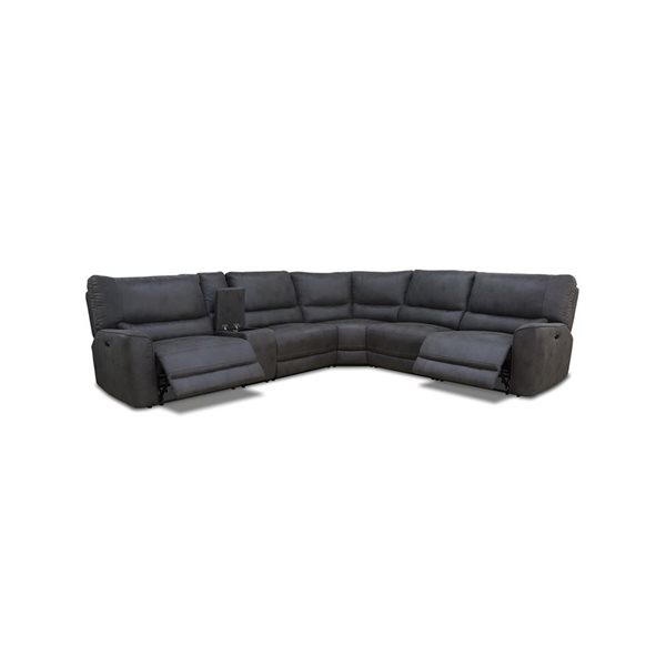 Levoluxe Atlas Kori Piompo Corner Sectional Sofa w/ Console and Power Recliners