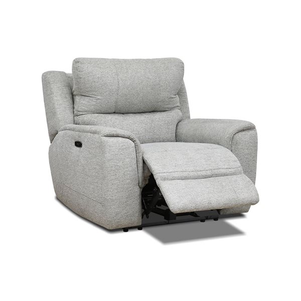 Fauteuil à inclinaison électrique Sentinel par Levoluxe 43 po gris avec appui-tête électrique en tissu