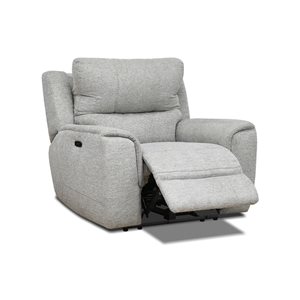 Fauteuil à inclinaison électrique Sentinel par Levoluxe 43 po gris avec appui-tête électrique en tissu