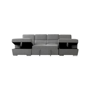 Canapé-lit modulaire en forme de U Urban Cali Bel Air gris avec rangement