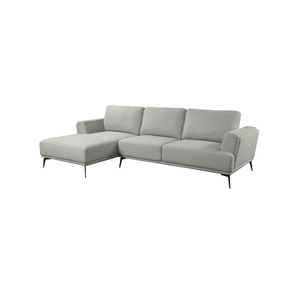 Urban Cali Newport Nela Light Gray Adjustable Deep Seating Sectional Sofa