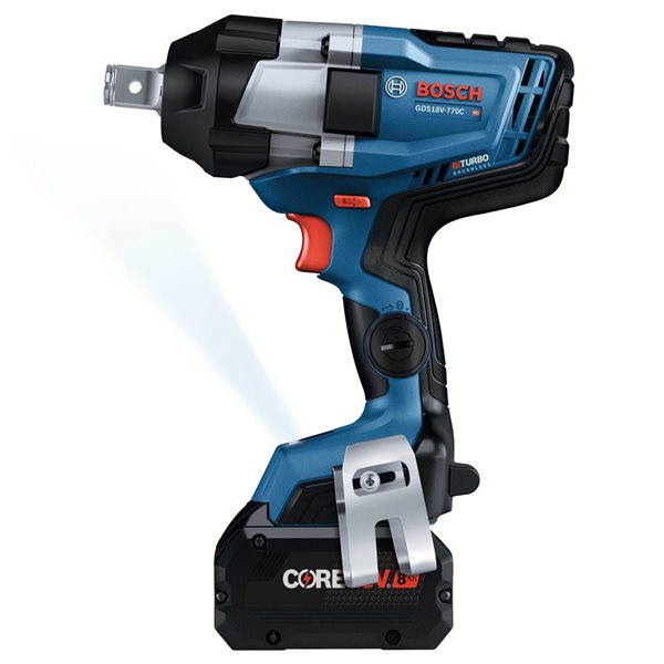 Bosch Profactor 18V Connected 3/4-in Cordless Impact Wrench Kit with 8 Ah High Power Battery and Hog Ring Anvil