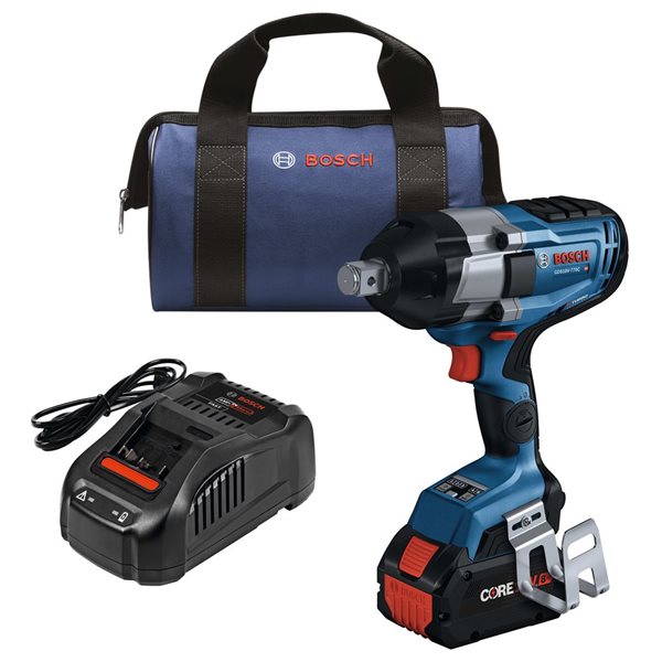 Bosch Profactor 18V Connected 3/4-in Cordless Impact Wrench Kit with 8 Ah High Power Battery and Hog Ring Anvil