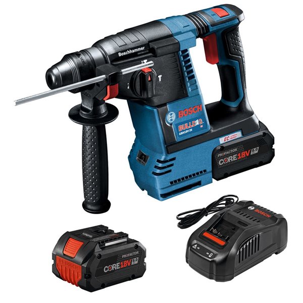 Bosch Bulldog 18V Brushless SDS-plus 1-in Rotary Hammer Drill Kit With ...