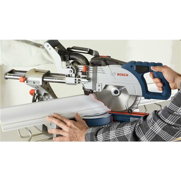 Bosch 18V 8 1 2 in Single Bevel Slide Mitre Saw Kit with 1 CORE18V 8 Ah High Power Battery