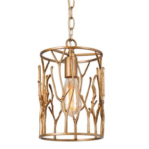 LNC Unique Antique Brass Modern/Contemporary Drum LED Mini Pendant Light