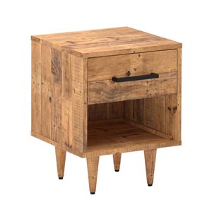 Rustic Classics Cypress Reclaimed Wood 1 Drawer Nightstand in Spice