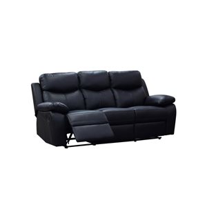 Levoluxe Aveon 83-in Pillow Top Arm Reclining Sofa in Leather Match