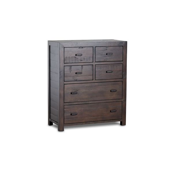 Rustic Classics Whistler Reclaimed Wood 6 Drawer Chest in Brown