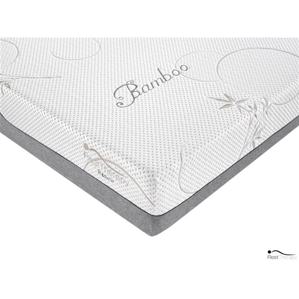Rest Therapy 10-in Renew Bamboo Twin Cool Gel Memory Foam Mattress