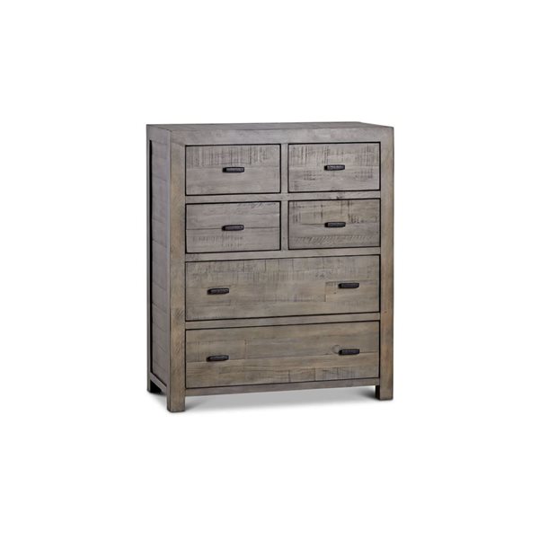 Rustic Classics Whistler Reclaimed Wood 6 Drawer Chest in Grey