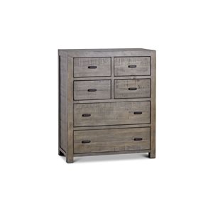 Rustic Classics Whistler Reclaimed Wood 6 Drawer Chest in Grey