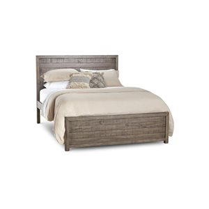 Rustic Classics Whistler Reclaimed Wood Platform Queen Bed in Grey