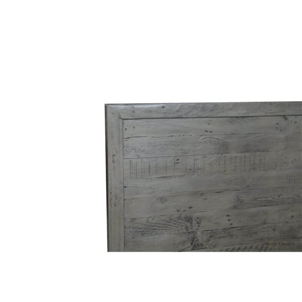 Rustic Classics Whistler Reclaimed Wood Platform King Bed with 4 Storage Drawers in Grey