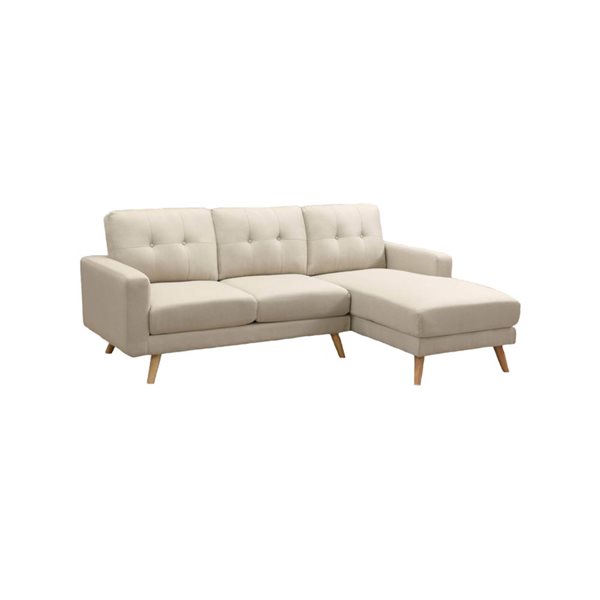 Urban Cali San Marino 87.75-in Wide Tufted Linen Sectional Sofa