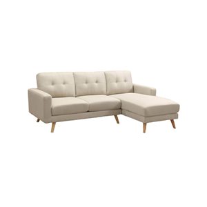 Urban Cali San Marino 87.75-in Wide Tufted Linen Sectional Sofa